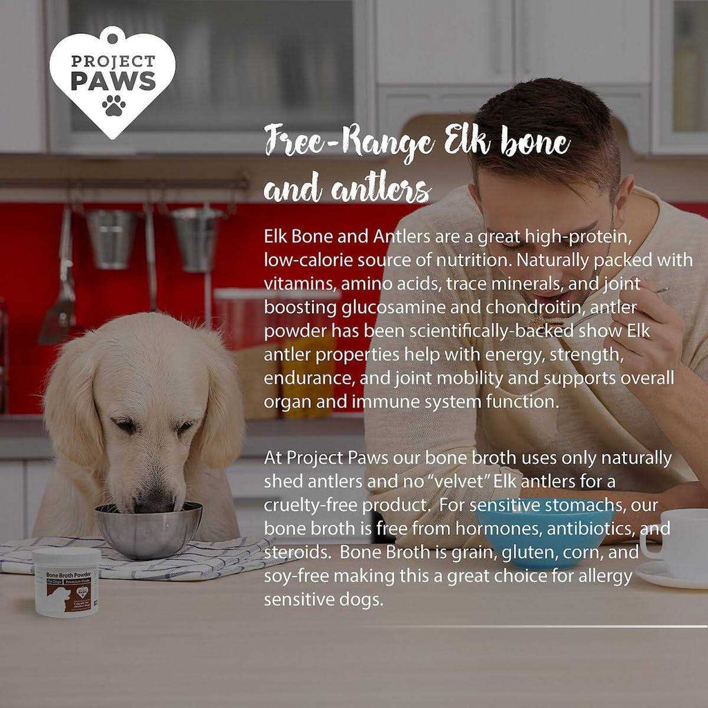Bone Broth for Dogs with Elk Antler and Bone Collagen Food Topper S353370