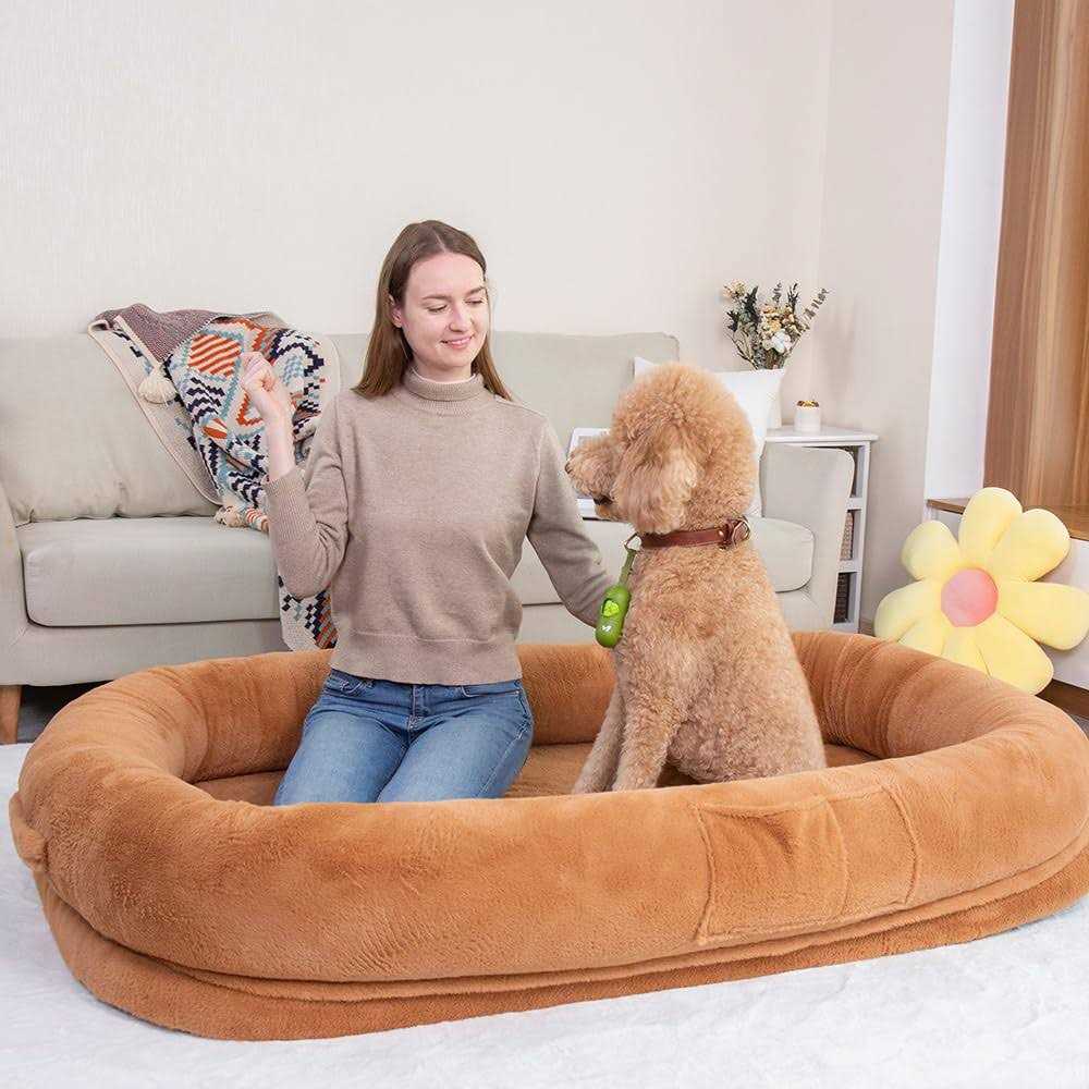 Large Dog Bed with Raised Cushioned Rim T583