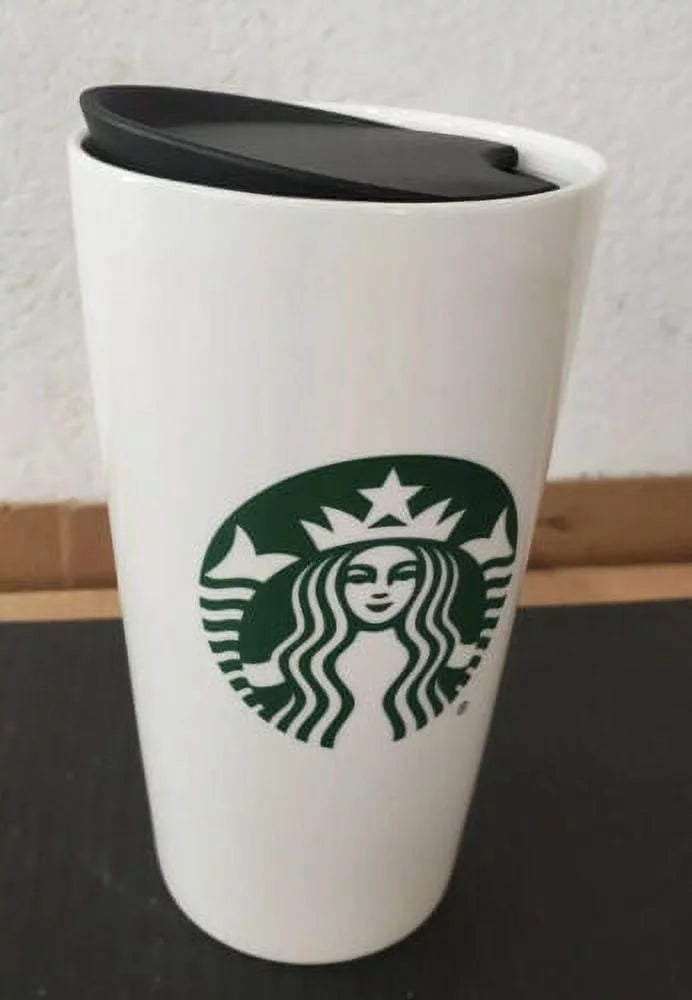 White Green 12oz Ceramic Tumbler F48534
