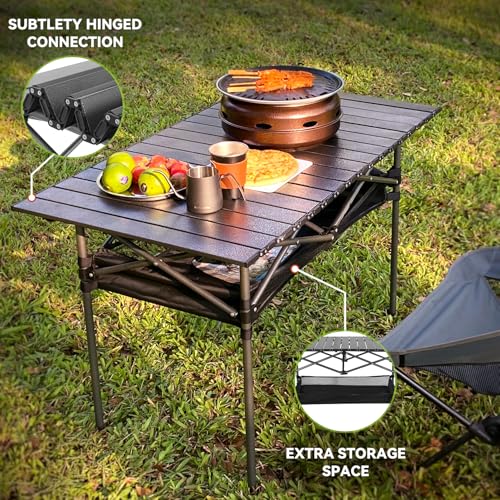 Portable Folding Aluminum Camping Table with Carry Bag Y9691