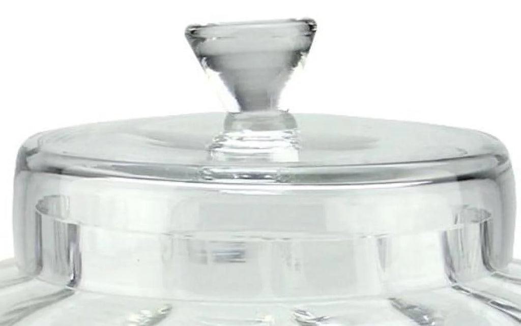 11" Transparent Glass Dish with Lid P548
