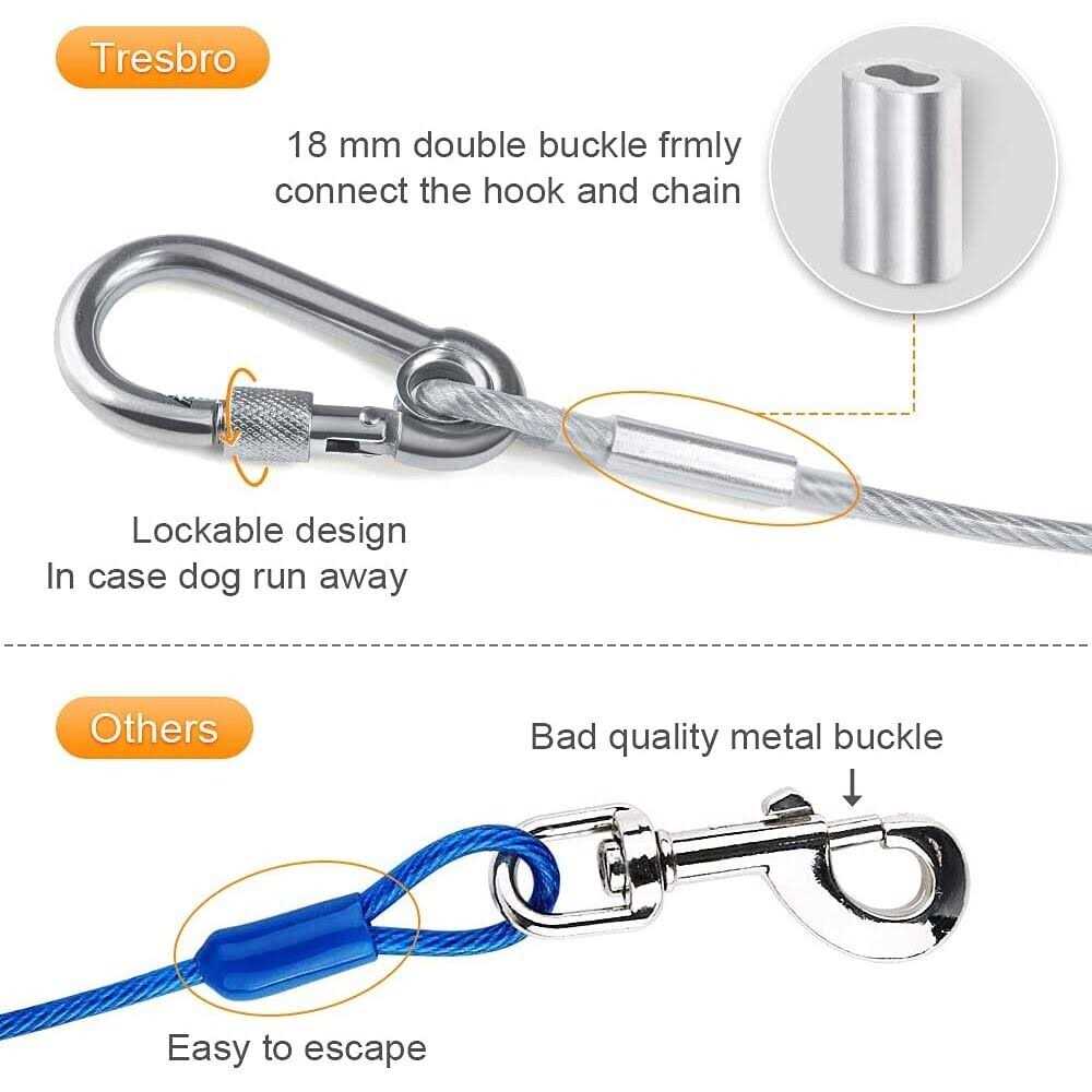 Reflective Dog Tie Out Cable H100