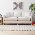 Cream Upholstered Wood Base Sofa L6485