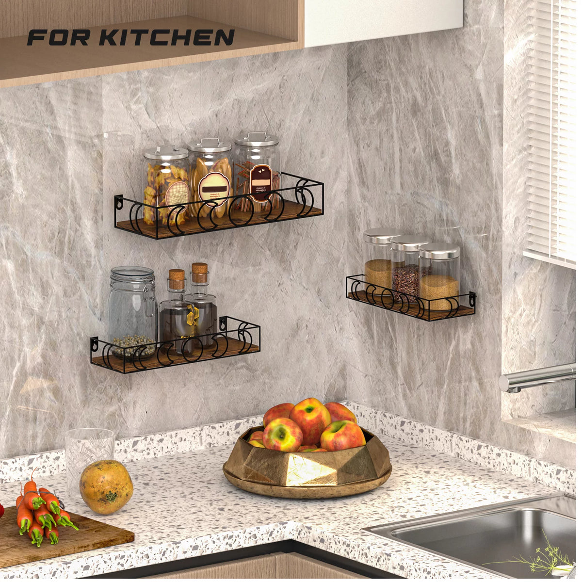 Wall Shelf Set of 3 Sizes I863554