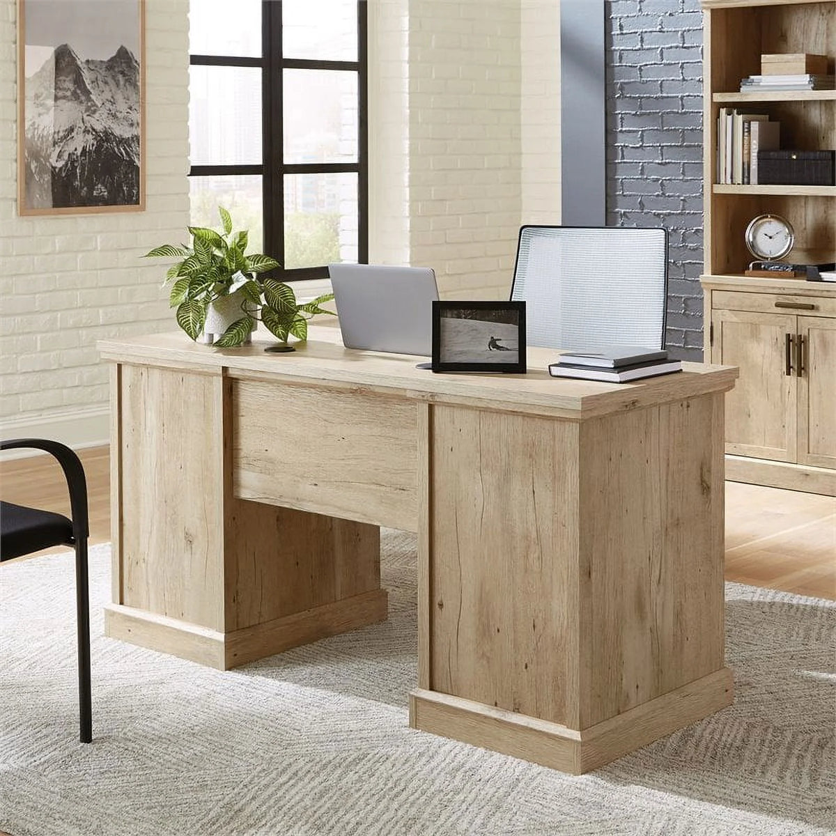 2-Piece Credenza Desk & Utility Stand C360
