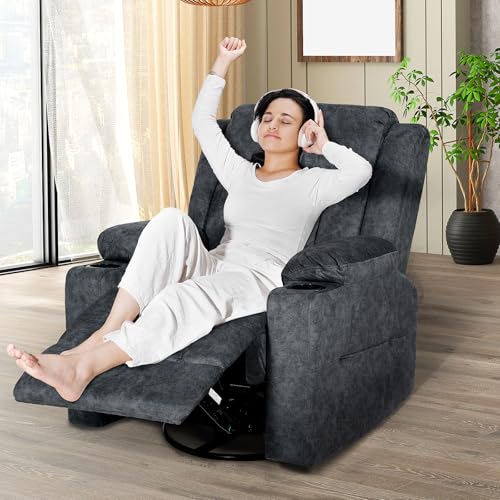 Brown Massage Rocking Recliner Chair with Heat and USB K689620