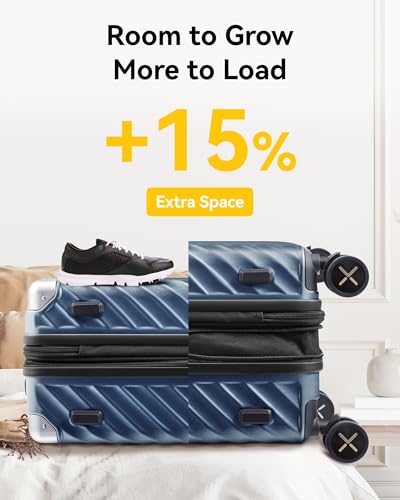 Polycarbonate Expandable Hard Shell Spinner Luggage Charcoal Metallic Z29247