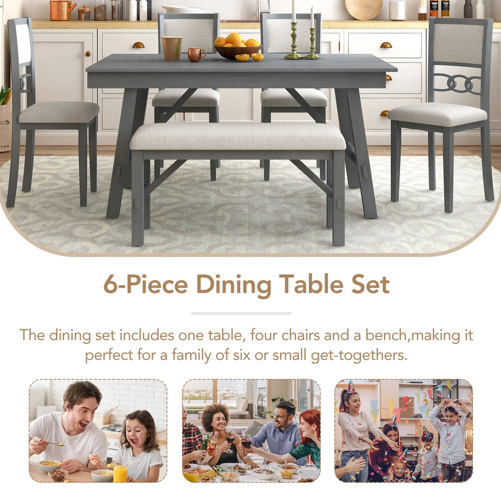 Brown 5 Piece Round Extendable Wood Dining Table Set with 4 Upholstered Chairs L4097