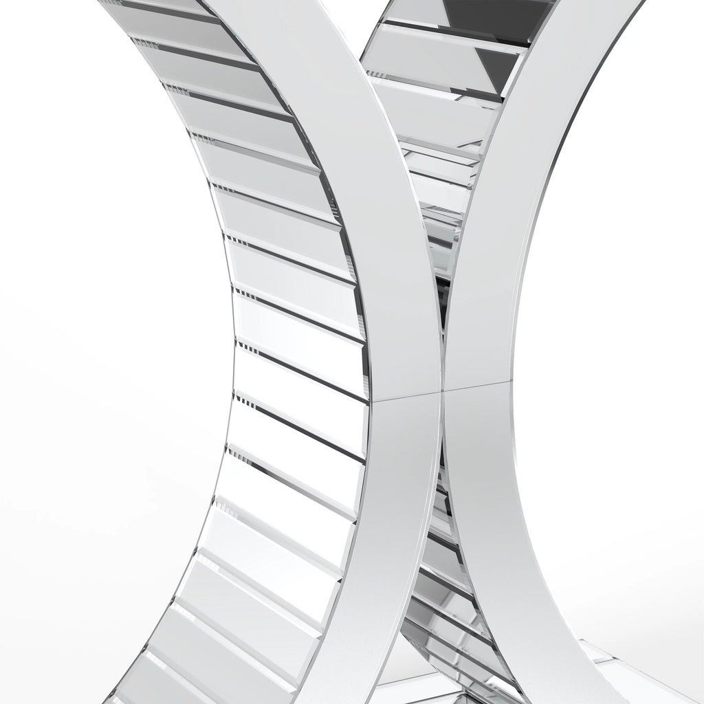 Modern Mirrored Console Table Glass Accent Table J701603