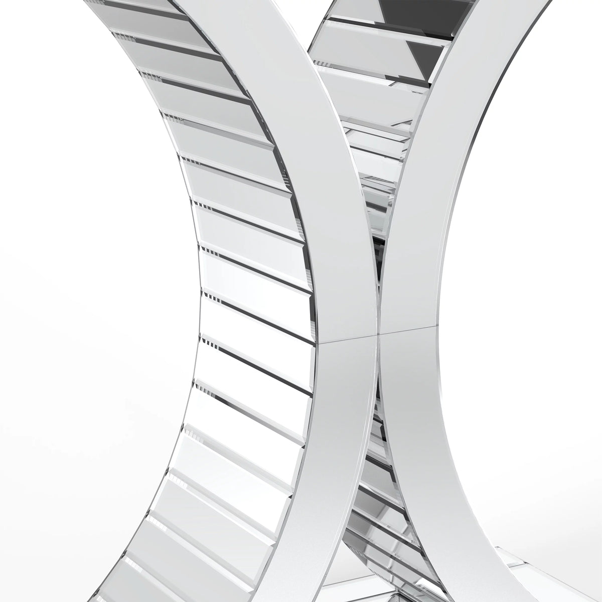 Modern Mirrored Console Table Glass Accent Table J701603