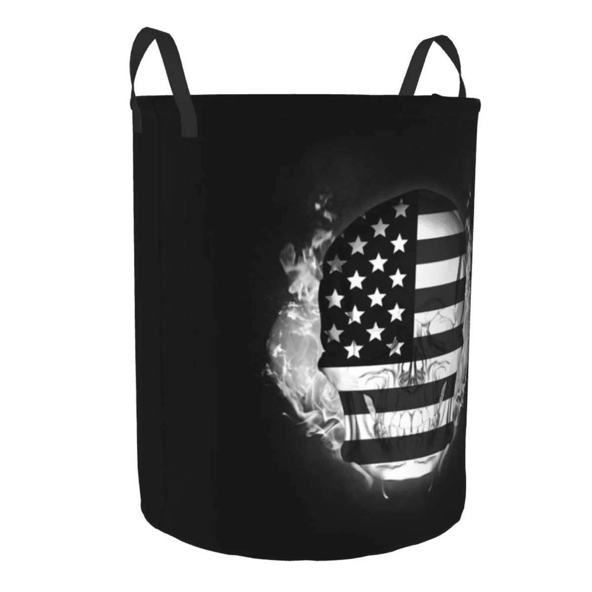 Collapsible 62L Black Laundry Basket Y38748