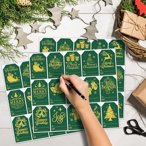 450Pcs Adhesive Foil Snowflake Christmas Name Labels S5575
