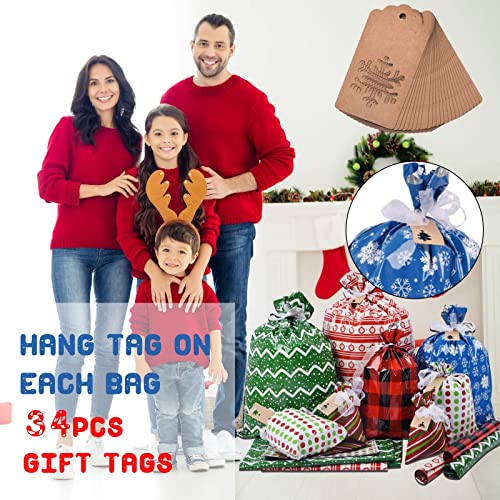 Christmas Gift Bags 34pcs Assorted Sizes E673950