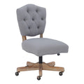 Gray Wood Upholstered Swivel Office Chair R84141