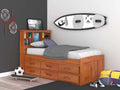 Twin Bookcase Bed with 12 Drawers F717
