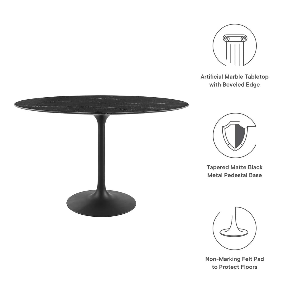 Round 48" Artificial Marble Dining Table A12197