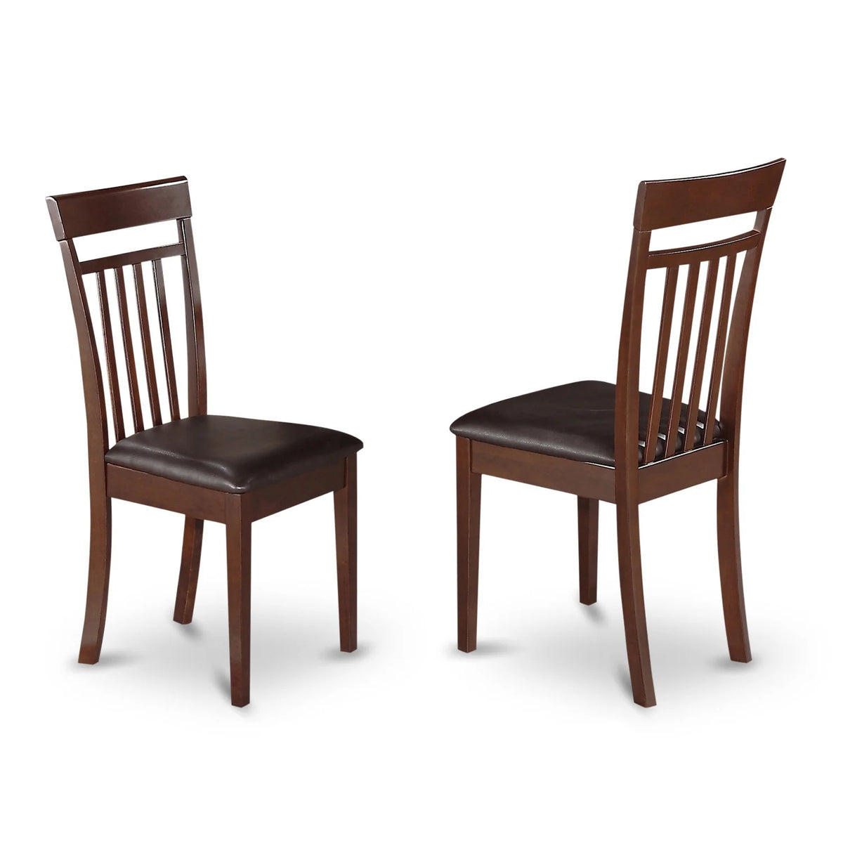 5 Pc Mahogany Rectangular Dinette Set with 4 Dining Chairs R10445