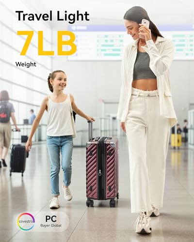 Polycarbonate Expandable Hard Shell Spinner Luggage Charcoal Metallic Z29247