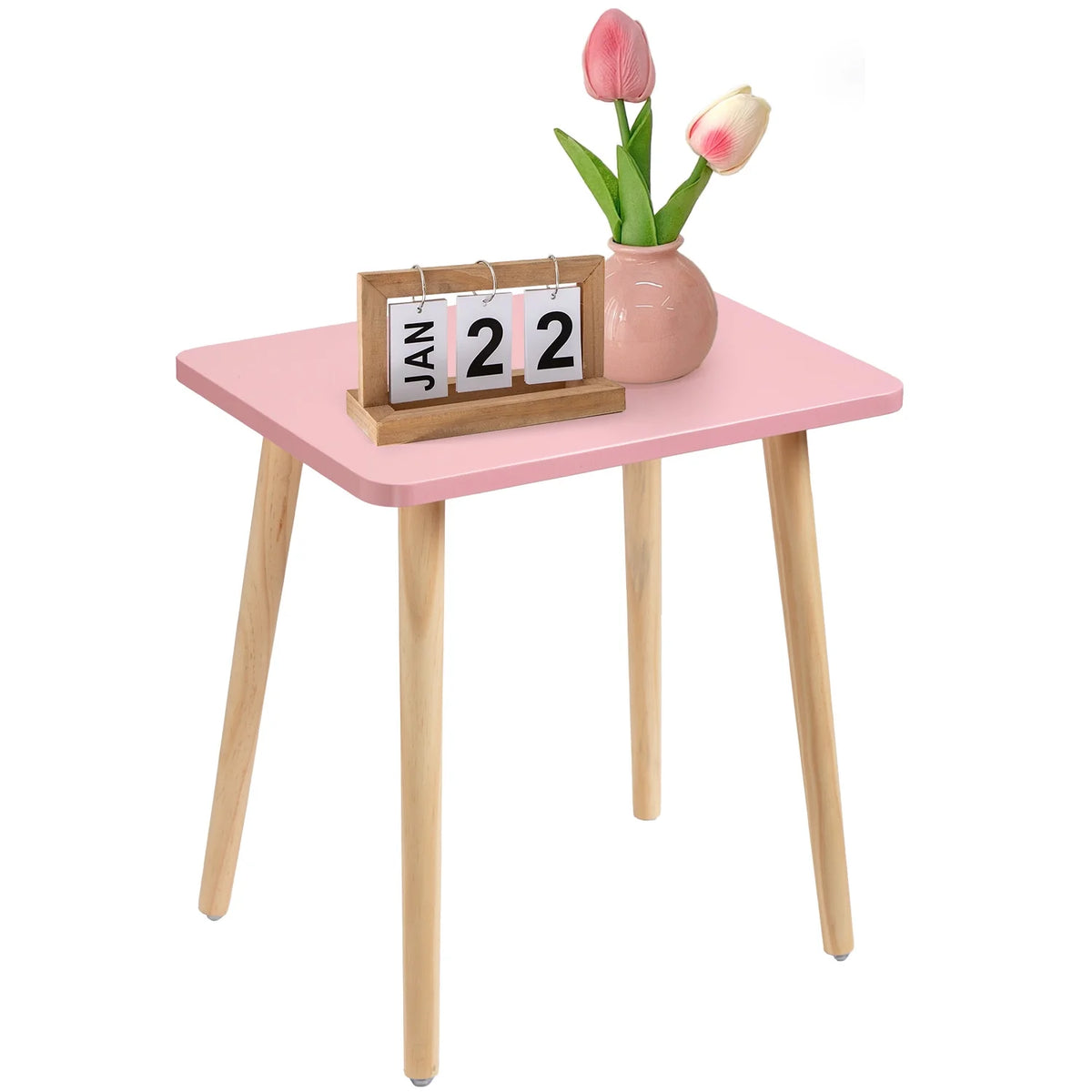 Small Pink Wooden Side Table G7956