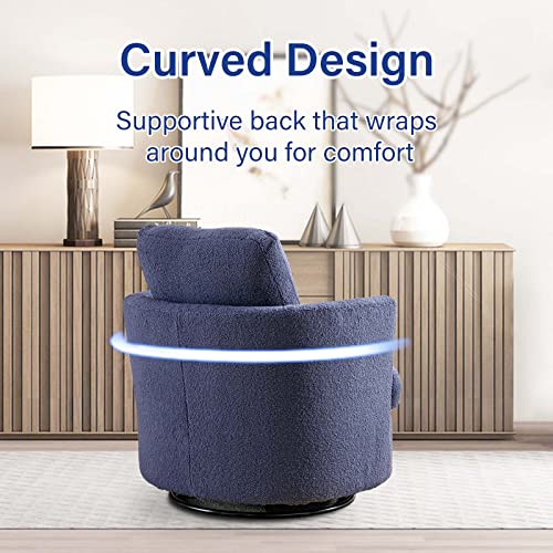 Beige Swivel Barrel Chair Set of 2 C385