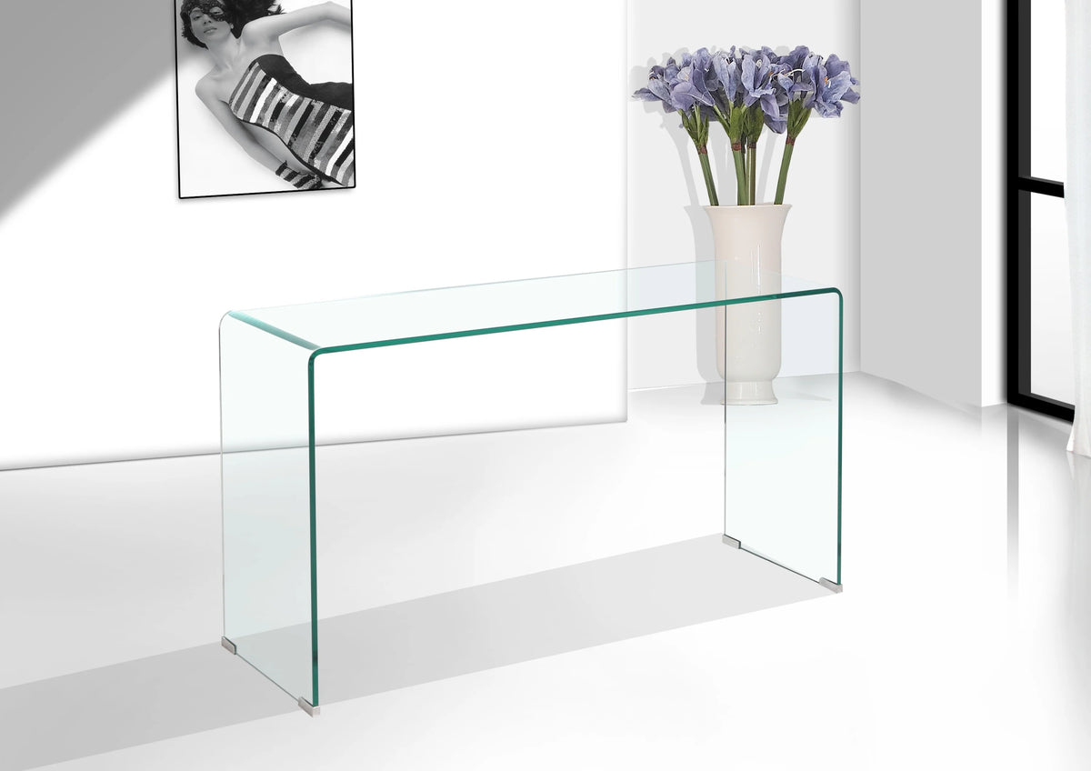 Transparent Tempered Glass Console Table I436134