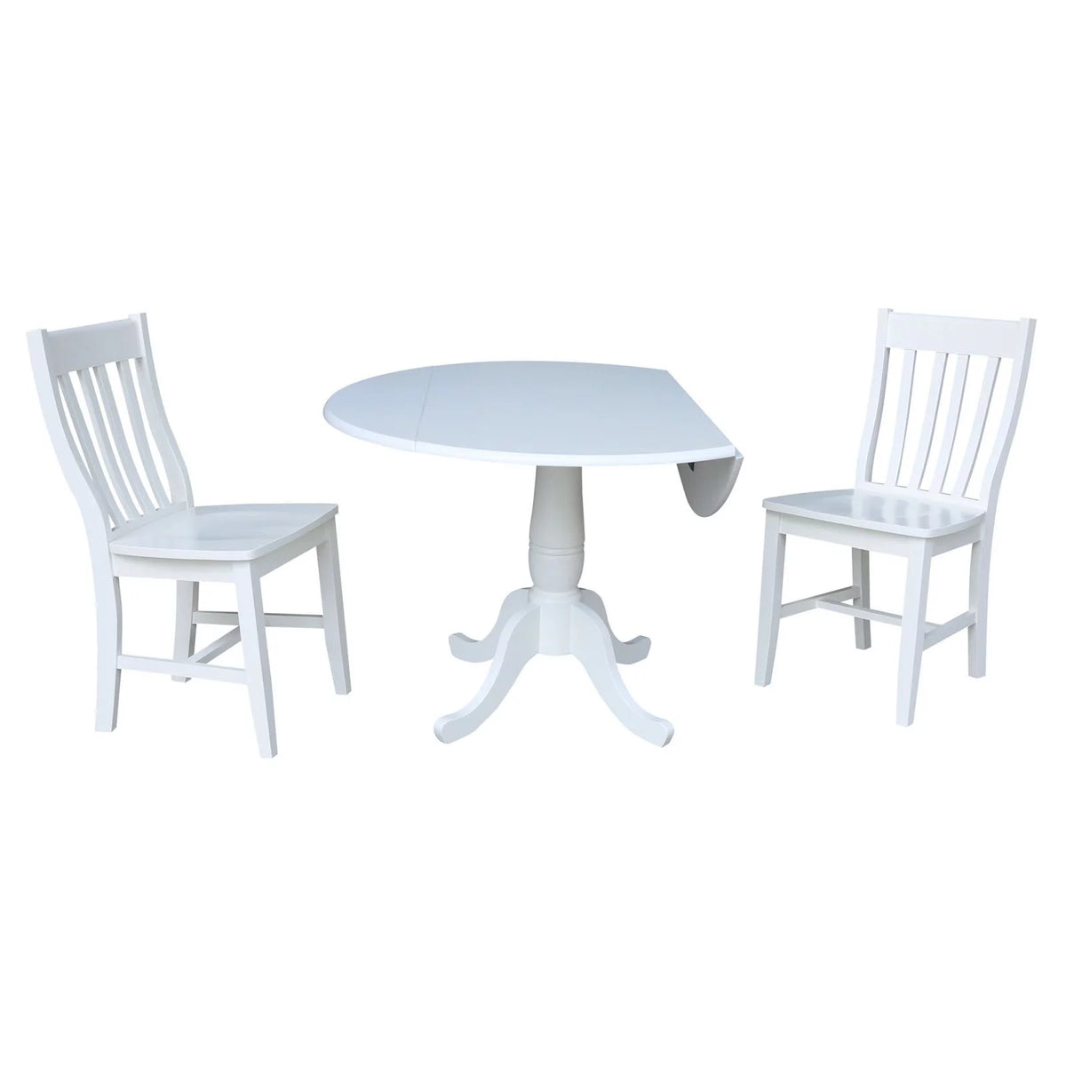 Drop Leaf Dining Table in White V31313