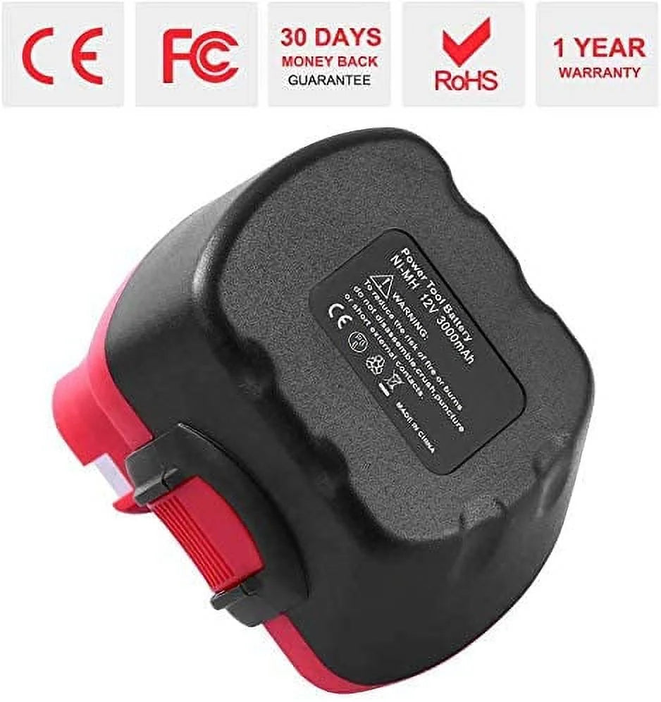 2 Pack 12V 3.0Ah Ni-MH Cordless Power Tool Battery A6030