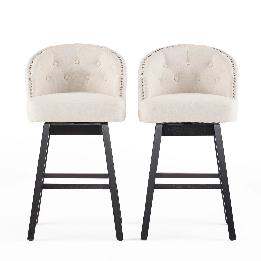 Beige Bar Stool Set of 2 V897012