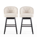 Beige Bar Stool Set of 2 V897012