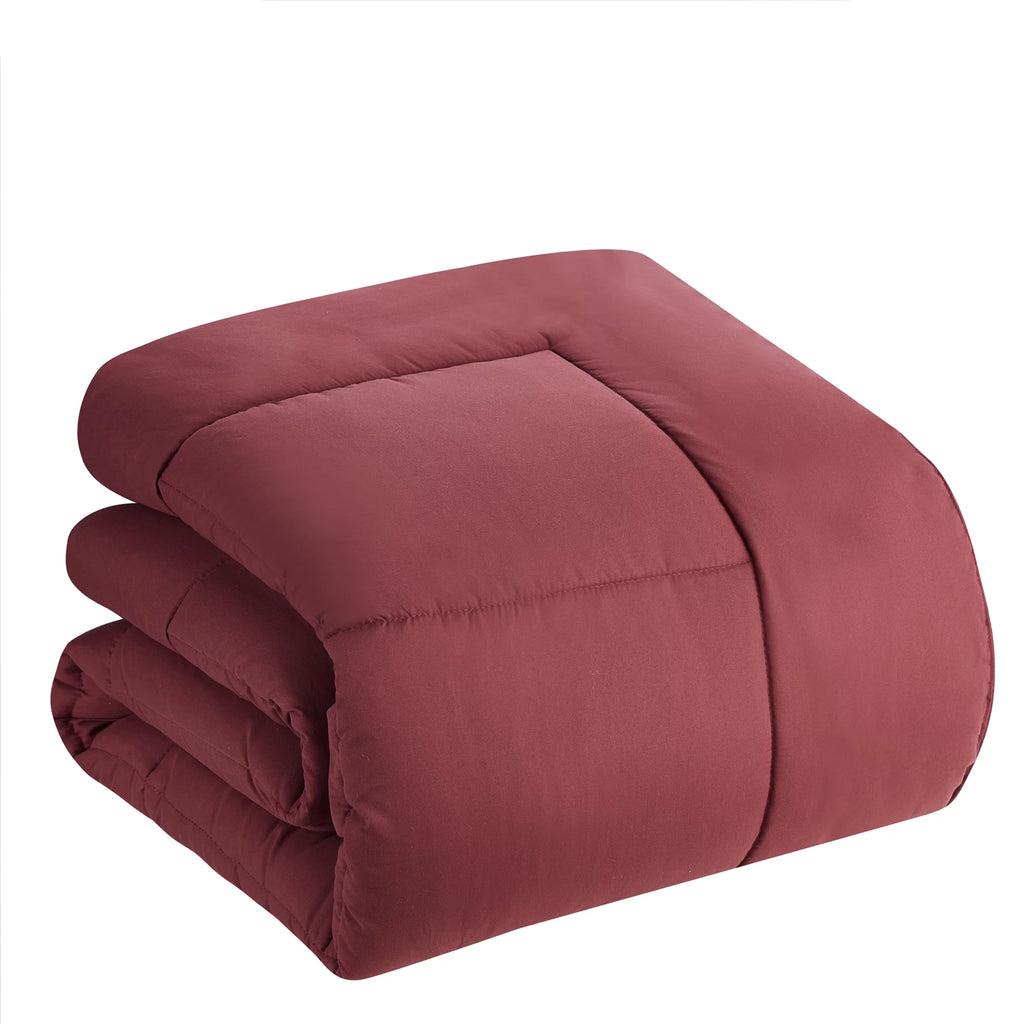 Burgundy 7-piece Queen Bed in a Bag Comforter Set I288106