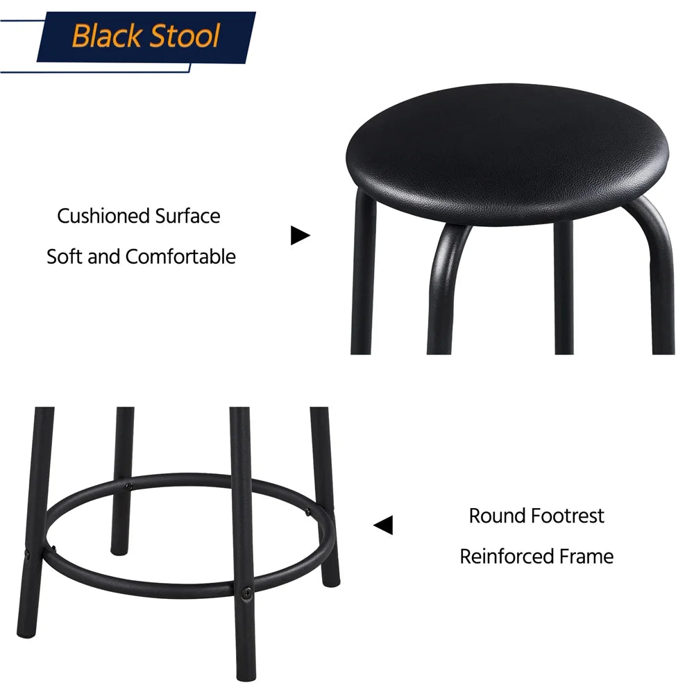 Black Adjustable Glass Top Drafting Table with Stool Q6208