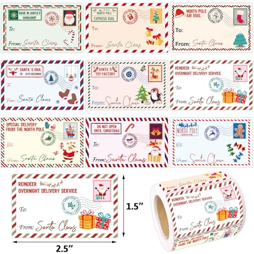 Christmas Gift Tags Stickers 200 Pcs Self Adhesive Labels M826