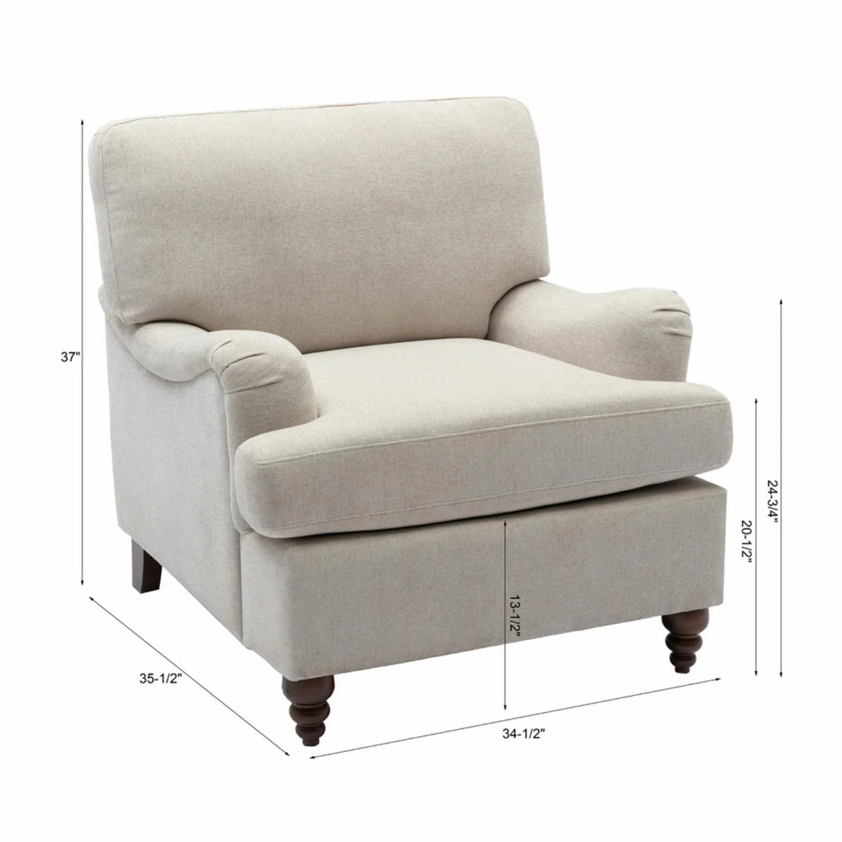 Navy Blue Polyester Fabric Upholstered Arm Chair O3245