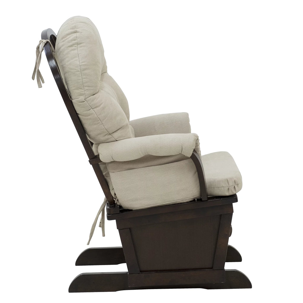 Cream White Rocking Chair with Ottoman N964