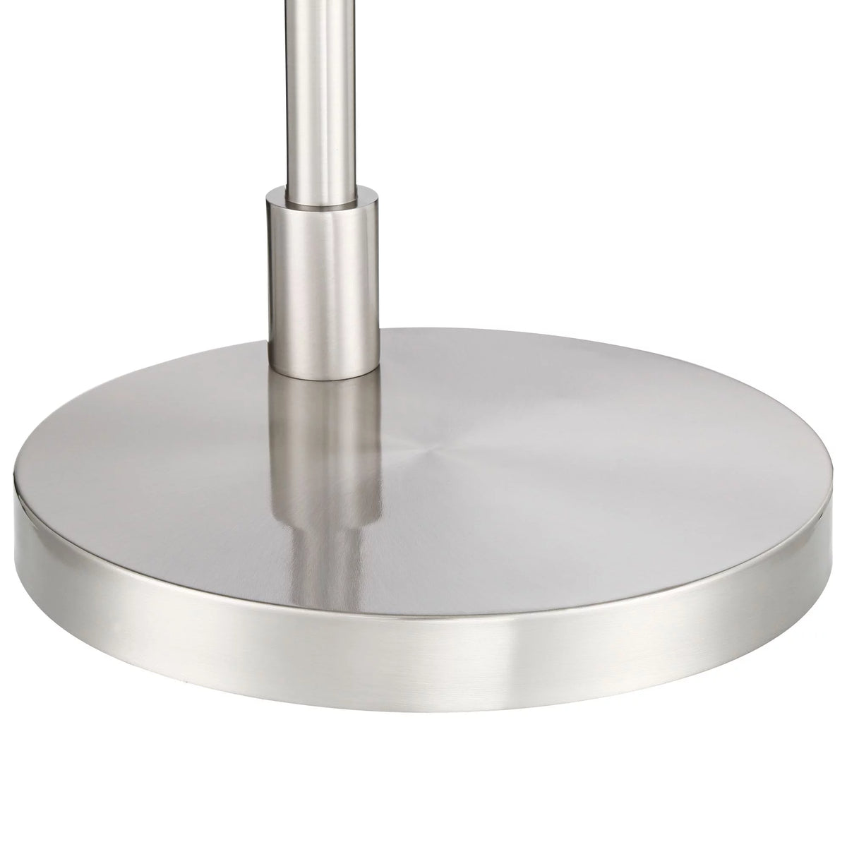 Modern Floor Lamps with Tray Tables 60" Tall Set of 2 Brushed Nickel T460