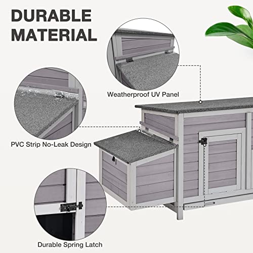 Large Folding Chicken Coop with Nesting Box and Tray V2275