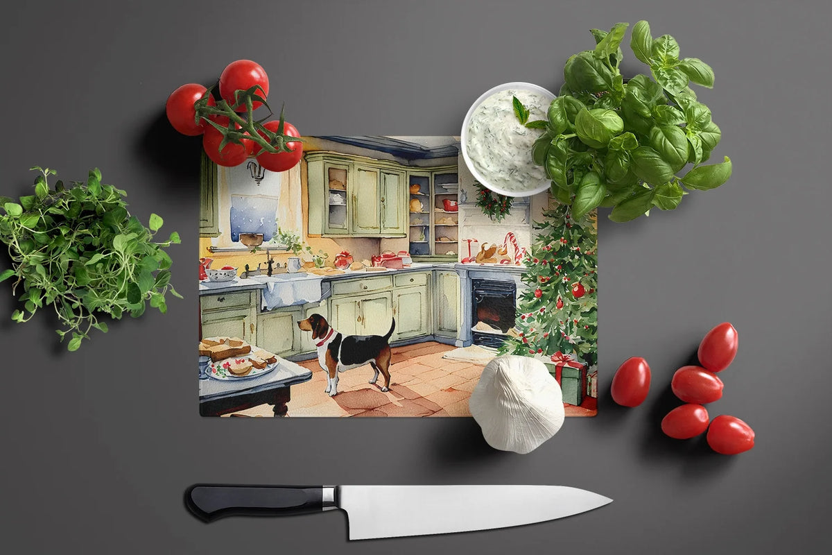 Christmas Cookies Glass Cutting Board 12 in x 15 in I79311
