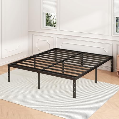 18 Inch Black Metal Platform Full Bed Frame D968