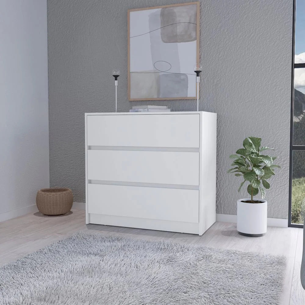 White 3 Drawer Dresser B931607