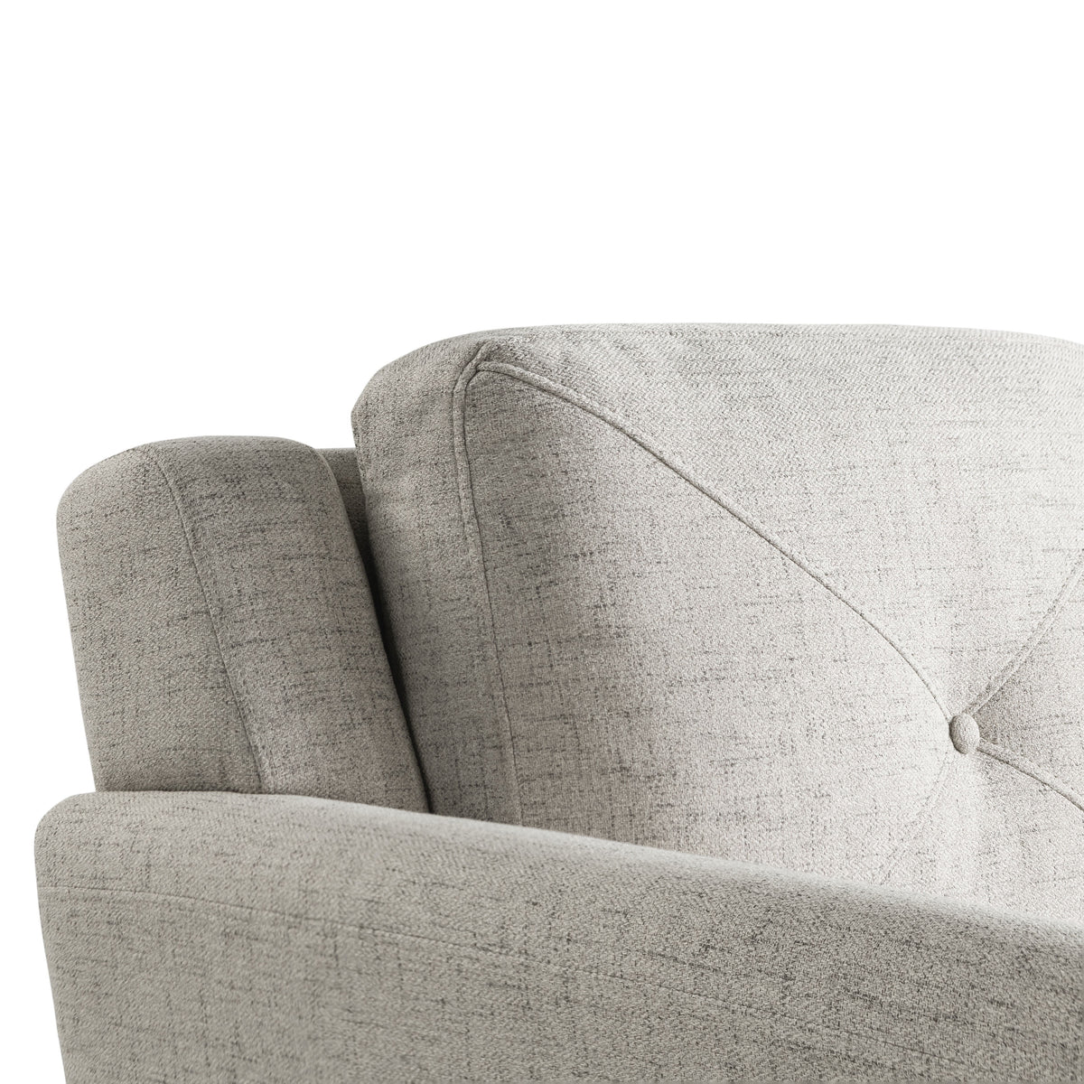 Beige Fabric Loveseat with Curved Arms C12944