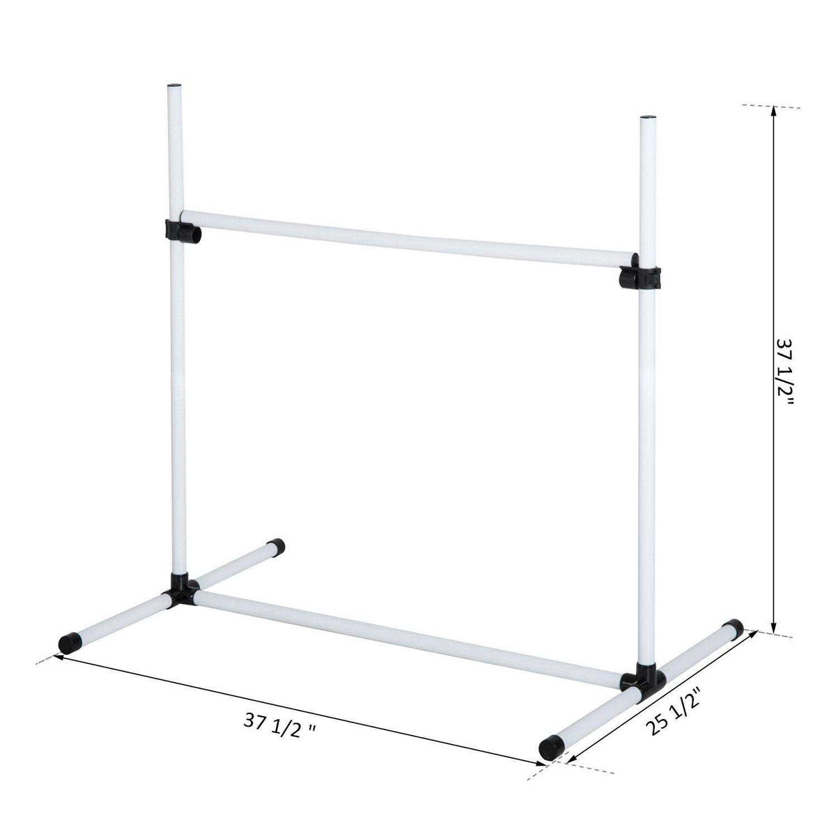 4 Piece Dog Agility Equipment with Adjustable Height Jump Bars I48264