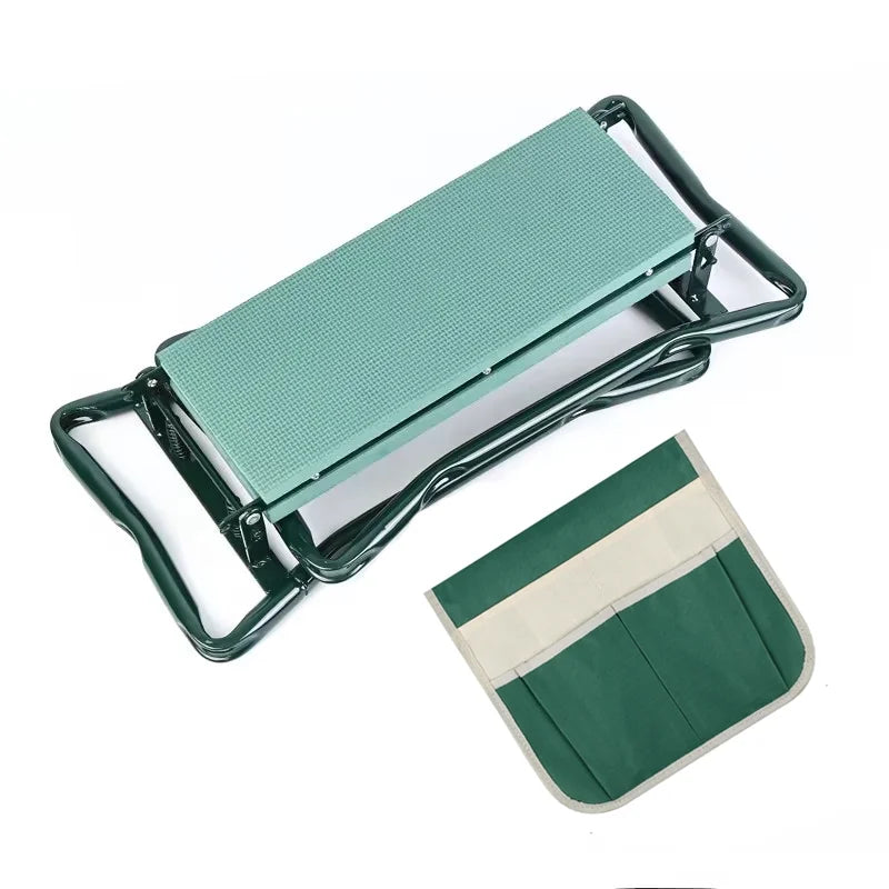 Folding Garden Kneeler Seat Bench with Stool Pouch I373797