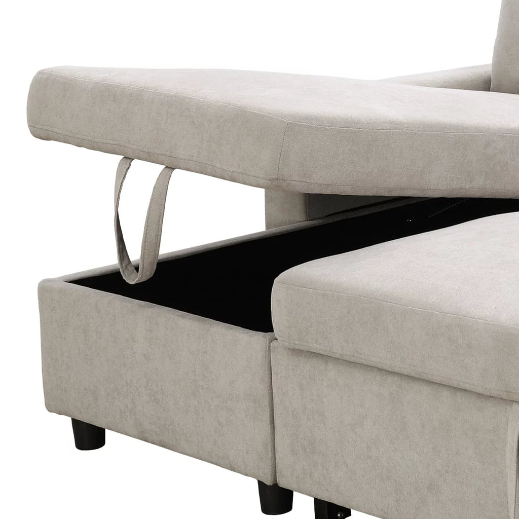 Convertible Sectional Sofa with Storage Chaise N566