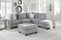 Gray Velvet 6Pc Modular Sectional Sofa G98684