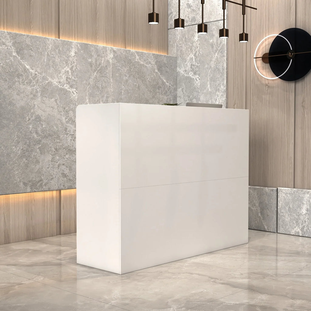 White 3-Drawer Reception Desk C133122