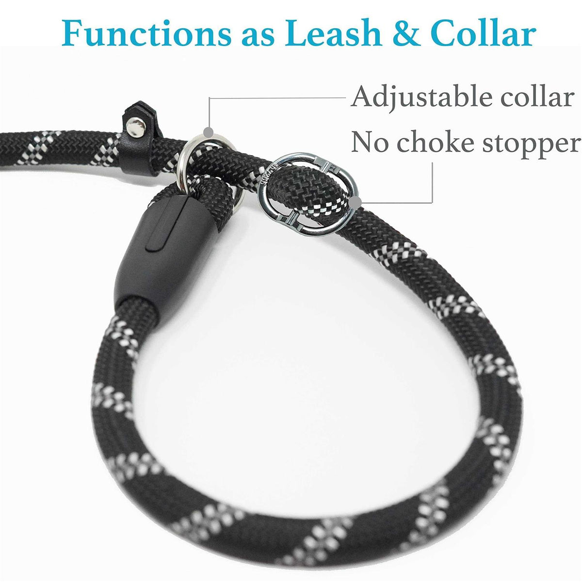 6 FT Durable Slip Lead Dog Leash with Zipper Pouch P608