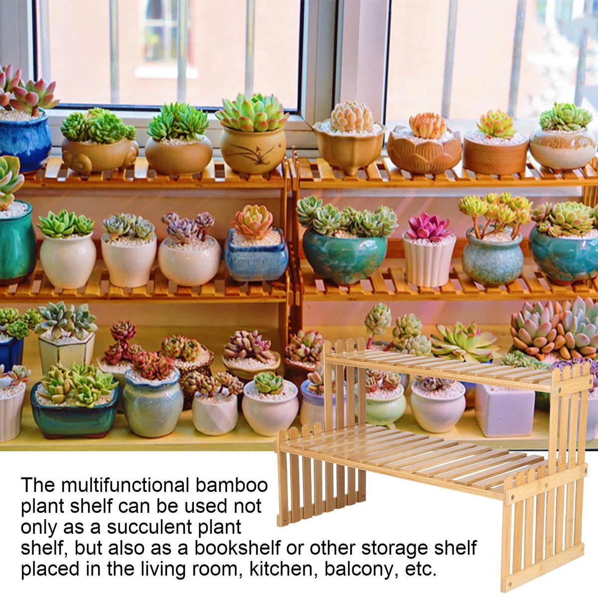 2-Tier Wooden Plant Stand G837