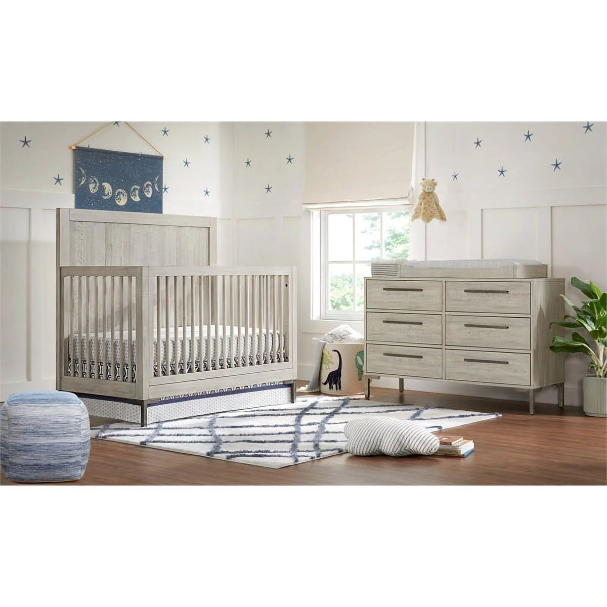 Willow Gray Wood Convertible Crib Z443