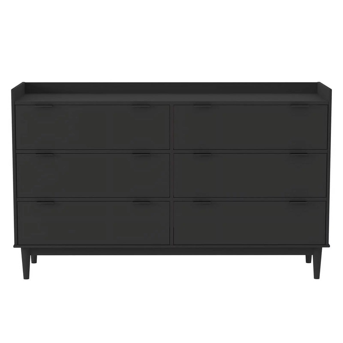 Black 6-Drawer Solid Wood Chest D564305
