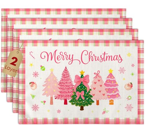 Christmas Placemats Set of 4 Buffalo Plaid N1764